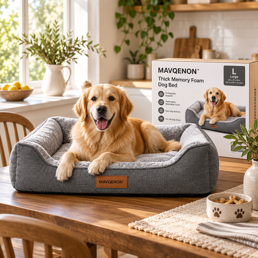 MAVQENON™ Thick Memory Foam Dog Bed image 2