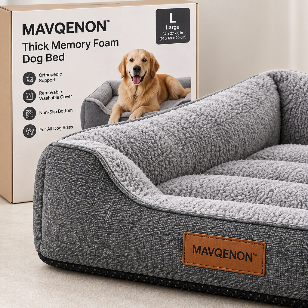 MAVQENON™ Thick Memory Foam Dog Bed image 3