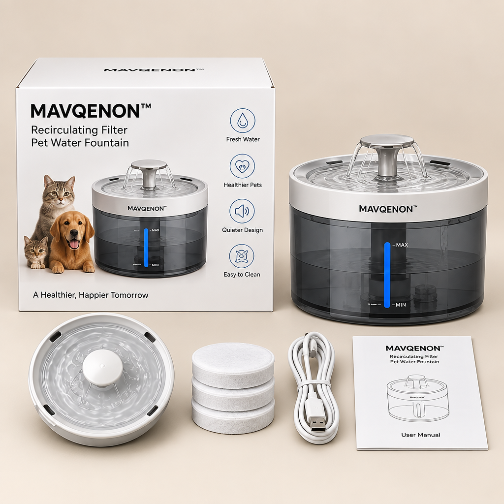 MAVQENON™ Recirculating Filter Pet Water Fountain primary image