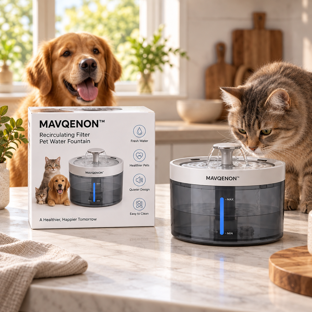 MAVQENON™ Recirculating Filter Pet Water Fountain image 2