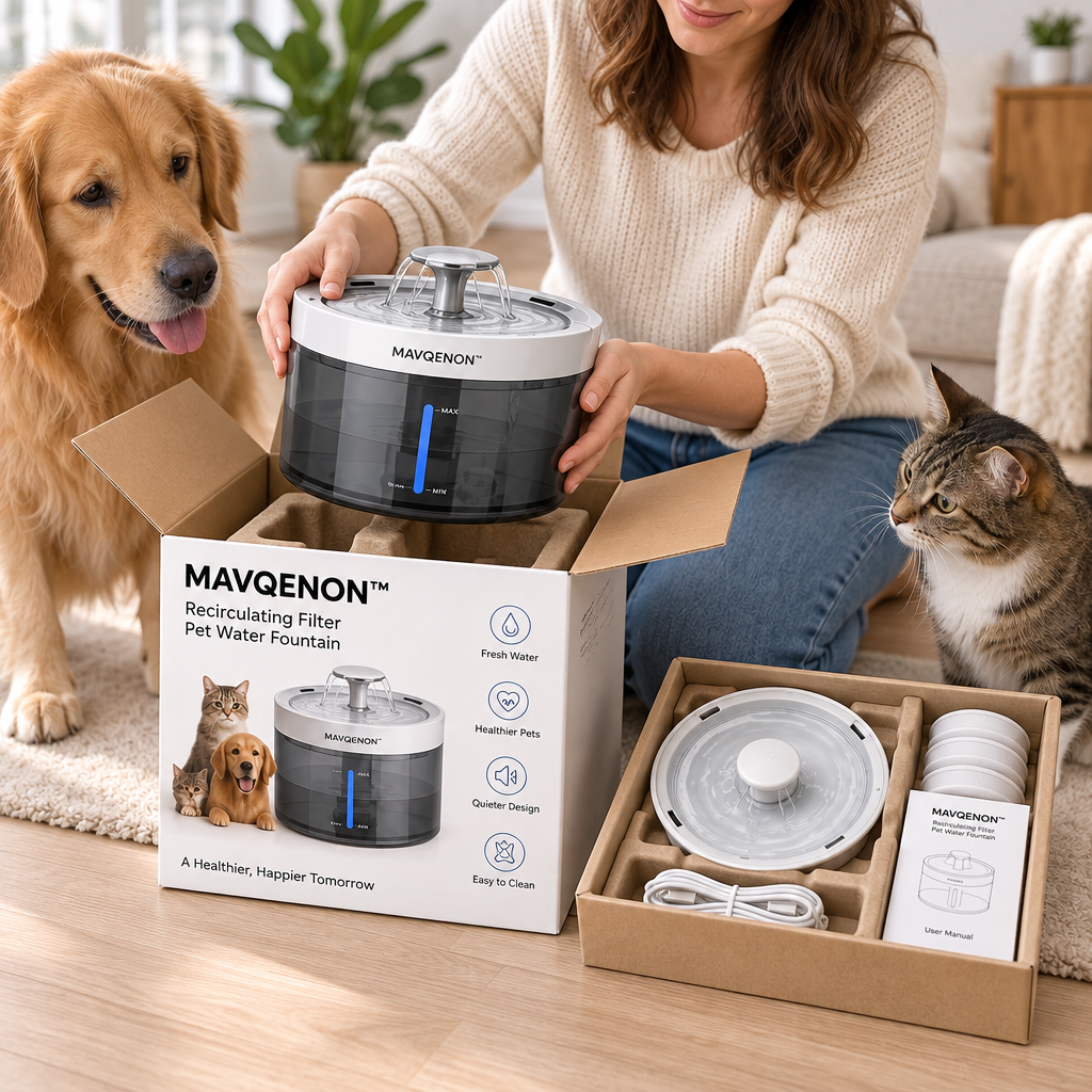 MAVQENON™ Recirculating Filter Pet Water Fountain image 4