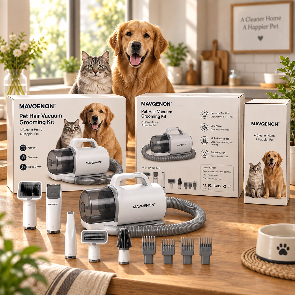 MAVQENON™ Pet Hair Vacuum Grooming Kit image 2