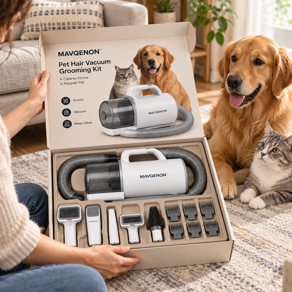 MAVQENON™ Pet Hair Vacuum Grooming Kit image 4