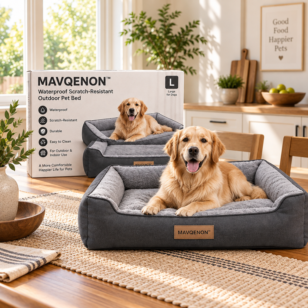 MAVQENON™ Waterproof Scratch-Resistant Outdoor Pet Bed image 2