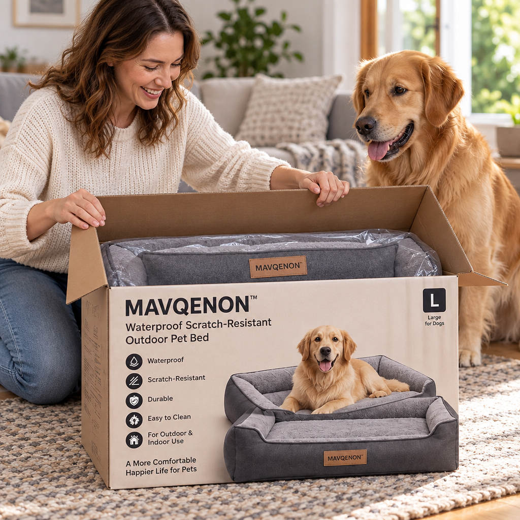 MAVQENON™ Waterproof Scratch-Resistant Outdoor Pet Bed image 4
