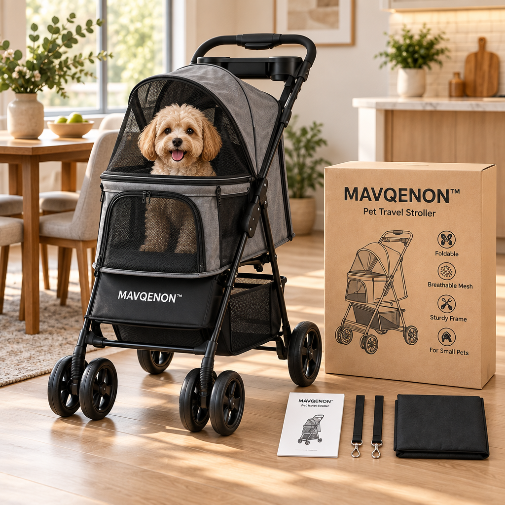 MAVQENON™ Foldable Pet Travel Stroller image 2