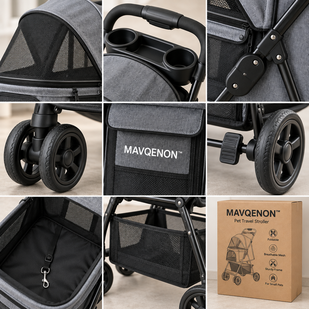 MAVQENON™ Foldable Pet Travel Stroller image 3