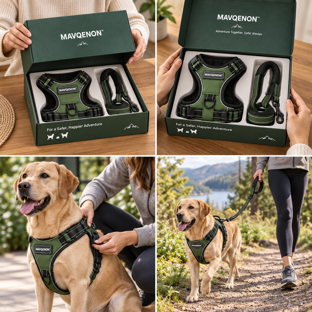 MAVQENON™ No-Pull Escape-Resistant Harness Leash Set image 4